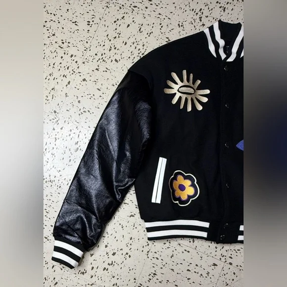 PacSun Black Jacket with Colorful Star Accents - Picture 4 of 5